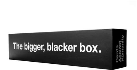 cah bigger blacker box|cards against humanity box size.